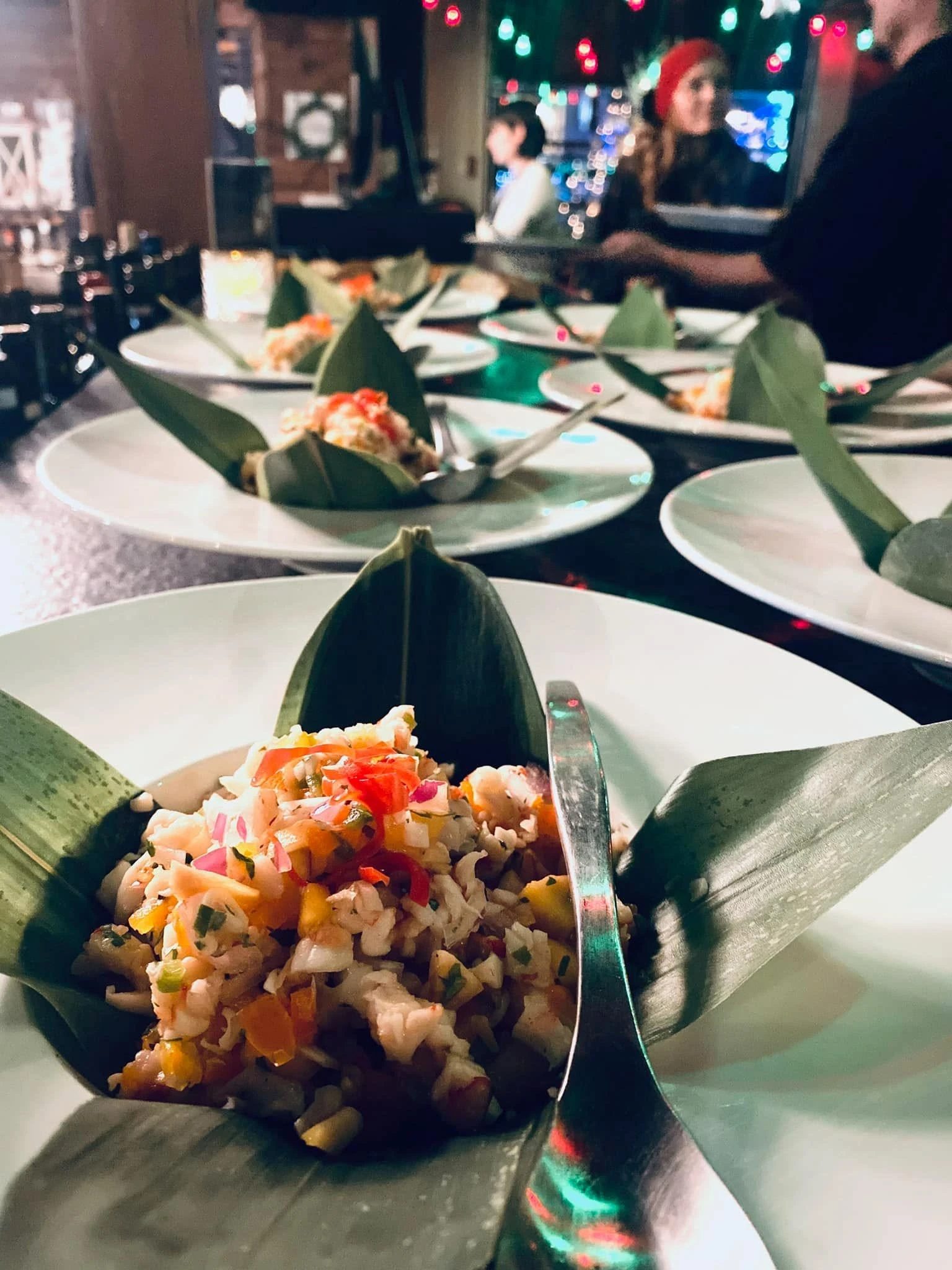 Individual plated dishes prepared for a gathering